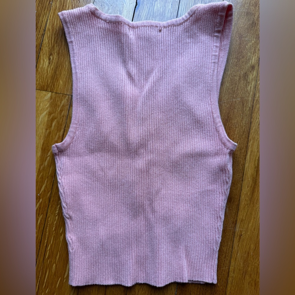 Love Tree Ribbed Tank with Buttons - Picture 3 of 3